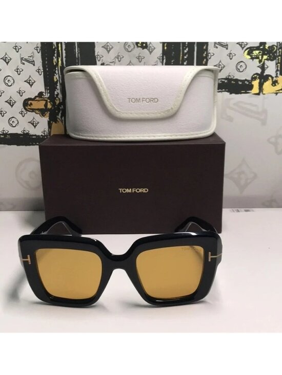 New Authentic Tom Ford Esme FT1157 01E Black Yellow TF1157 main image 8